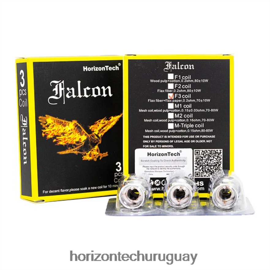 P0V44P161 bobina f3 0.2ohm HorizonTech Falcon bobinas (paquete de 3) - Horizontech Uruguay