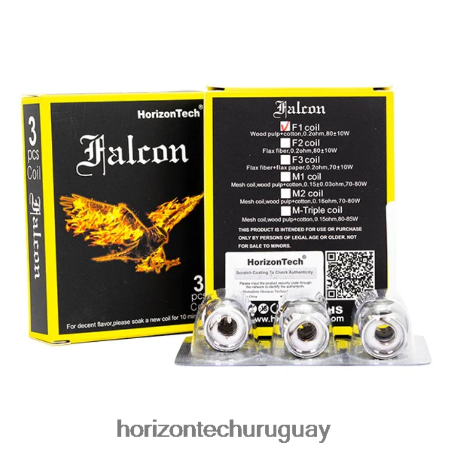P0V44P7 bobina f1 0.2ohm HorizonTech Falcon bobinas (paquete de 3) - Horizontech Vape Kit