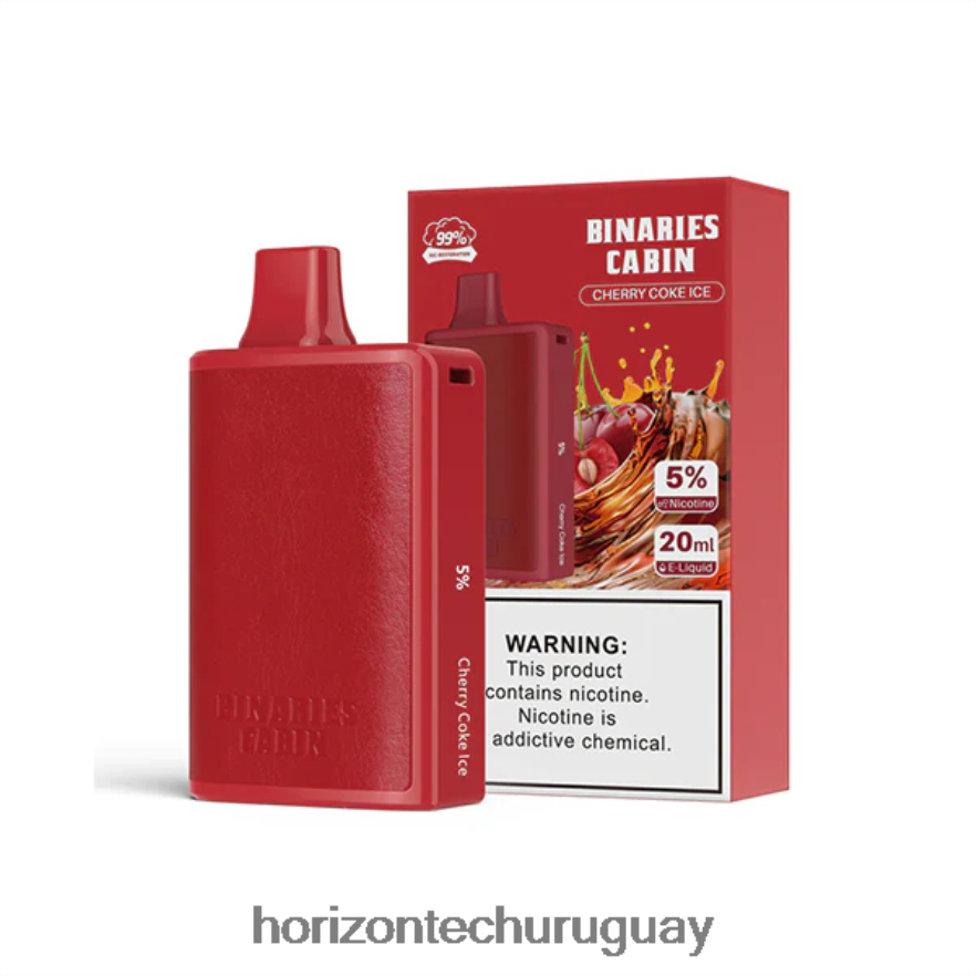 P0V44P54 hielo de cola de cereza HorizonTech Binaries Cabin desechable 20ml - Horizon Tech Vape Coils