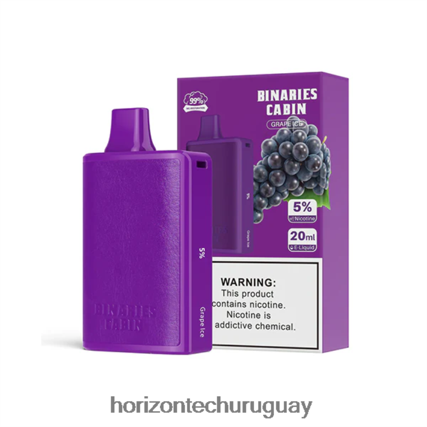 P0V44P55 hielo de uva HorizonTech Binaries Cabin desechable 20ml - Horizon Tech Coils