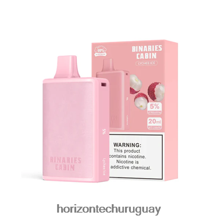 P0V44P60 hielo de lichi HorizonTech Binaries Cabin desechable 20ml - Horizon Tech Company