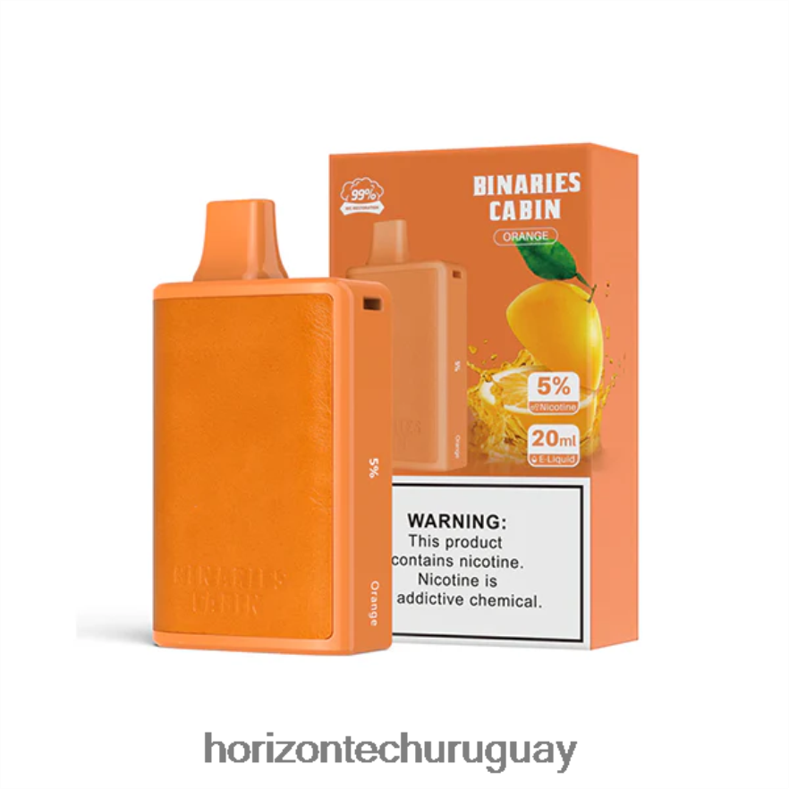 P0V44P63 naranja HorizonTech Binaries Cabin desechable 20ml - Horizontech Vape Uruguay