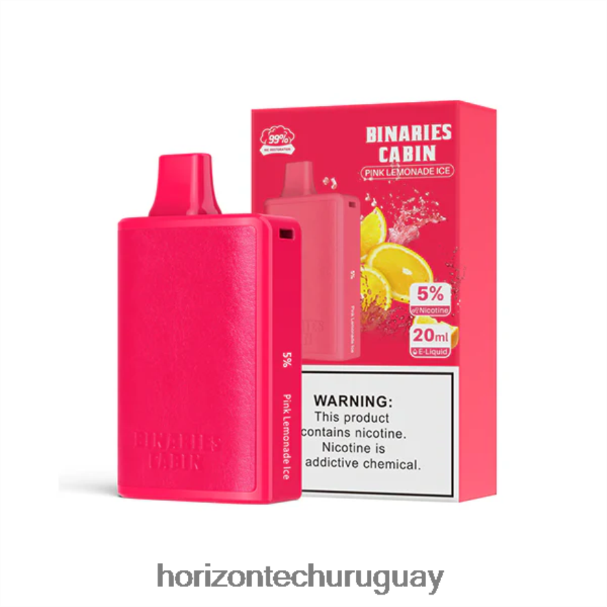 P0V44P67 hielo de limonada rosa HorizonTech Binaries Cabin desechable 20ml - Horizontech Vape Kit