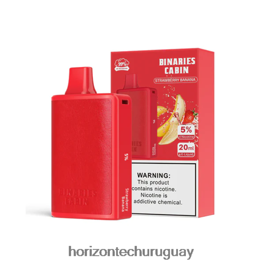 P0V44P69 Fresa plátano HorizonTech Binaries Cabin desechable 20ml - Horizon Tech Vape
