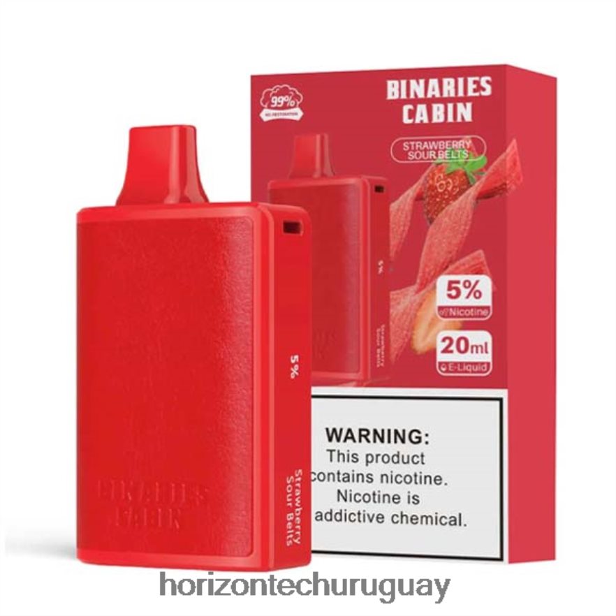 P0V44P78 cinturones agrios de fresa HorizonTech Binaries Cabin desechable 20ml - Horizontech Disposable Vape
