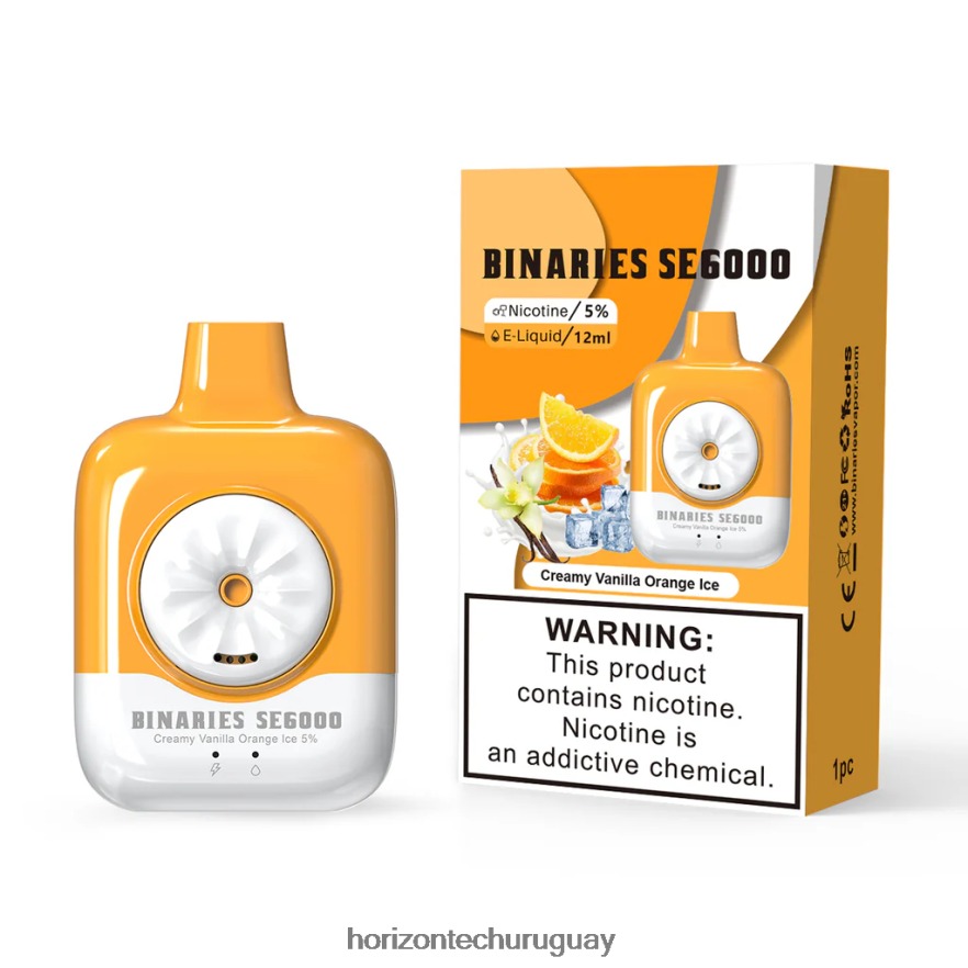 helado cremoso de vainilla y naranja