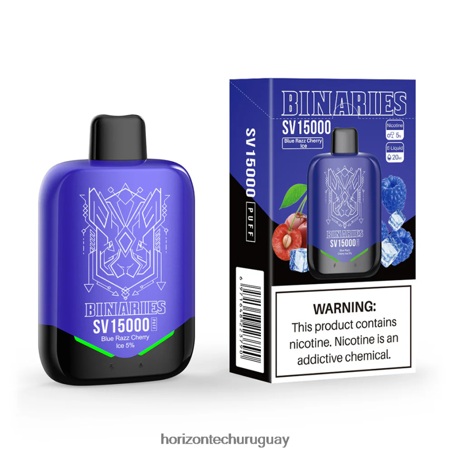 P0V44P3 hielo de cereza azul razz HorizonTech Binaries Cabin desechables - Horizontech Vape Uruguay