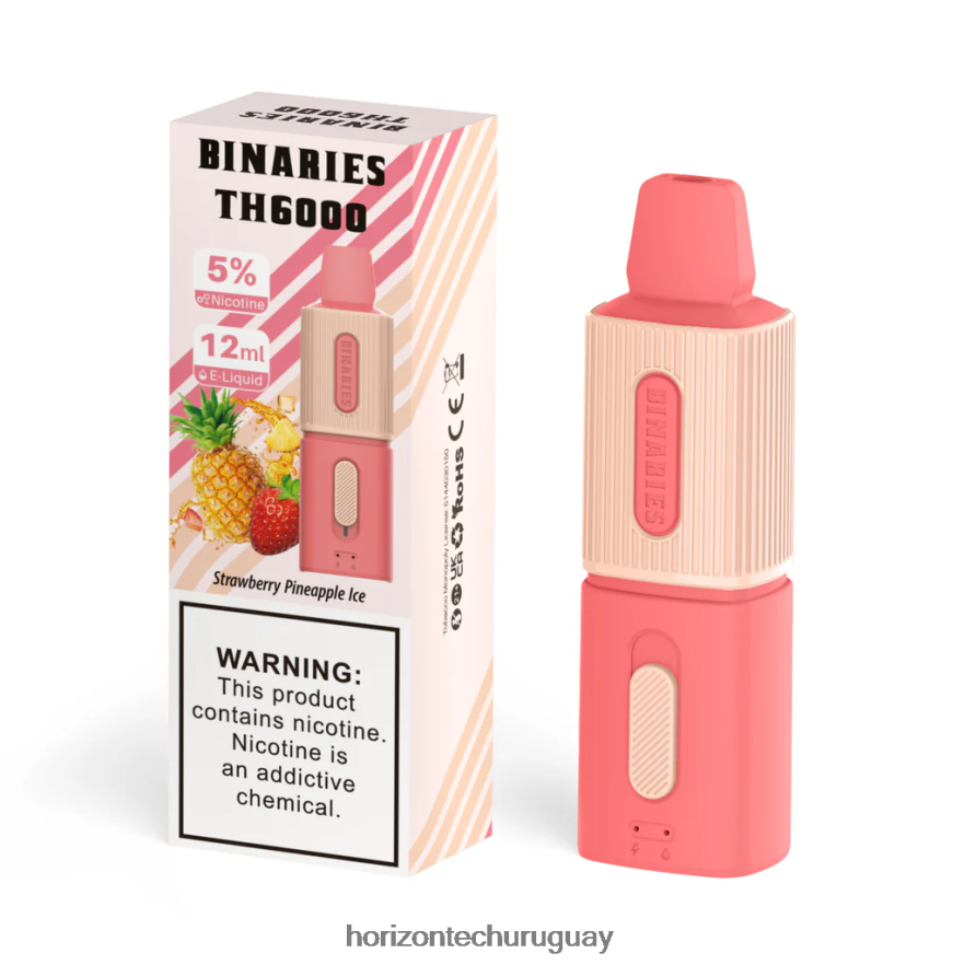 P0V44P105 hielo de fresa y piña HorizonTech Binaries Cabin th6000 desechable 12ml - Horizon Tech Coils