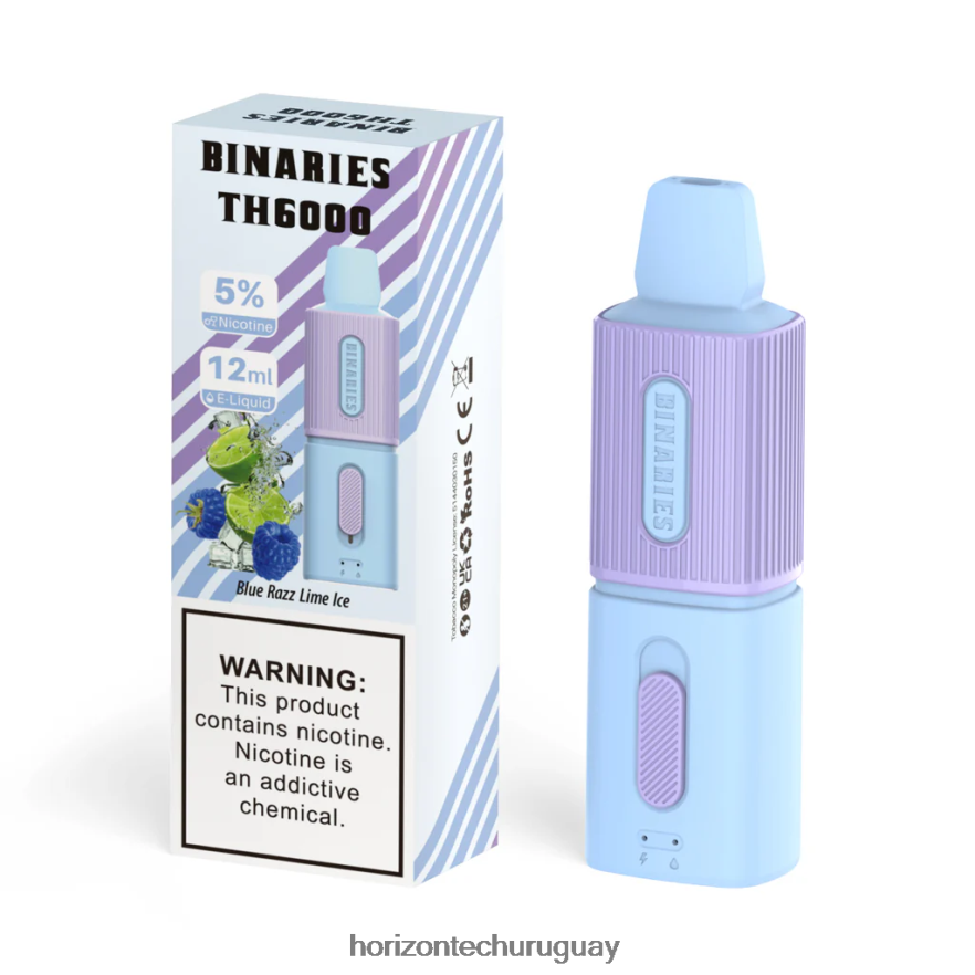 P0V44P106 hielo de lima azul razz HorizonTech Binaries Cabin th6000 desechable 12ml - Horizon Tech Vape Tank
