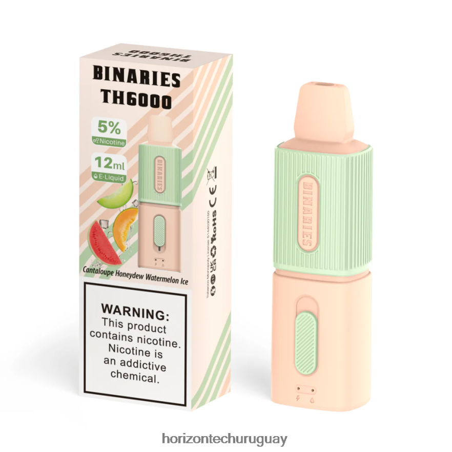 P0V44P107 melón melón sandía hielo HorizonTech Binaries Cabin th6000 desechable 12ml - Horizontech Vape Kit