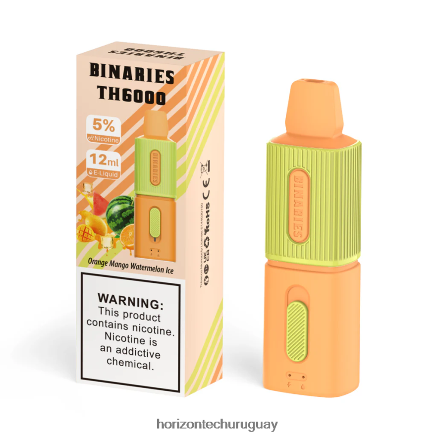 P0V44P111 naranja, mango, sandía, hielo HorizonTech Binaries Cabin th6000 desechable 12ml - Horizontech Uruguay